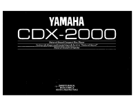 Yamaha cdx-2000 - Owners Manual 
